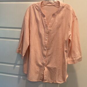 Light orange sherbet Button-Up Shirt